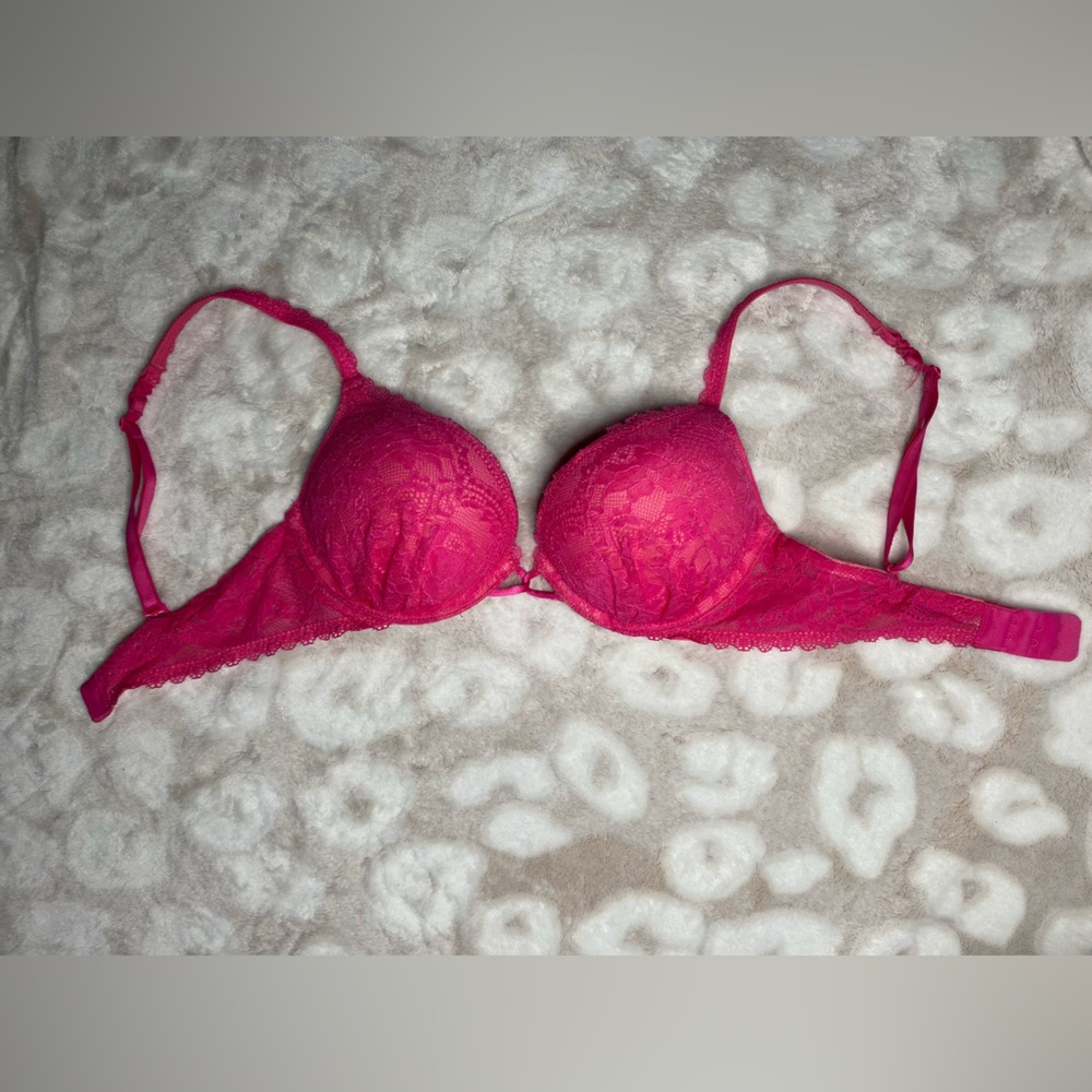 Bombshell Add 2-Cup Pink Lace Push Up Bra